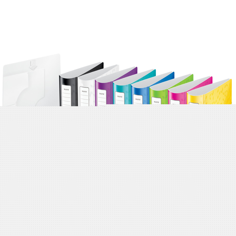 Ordner, Ordnerset, bunte Ordner, A4 Ordner, Schwarz-Weiß-Logo
