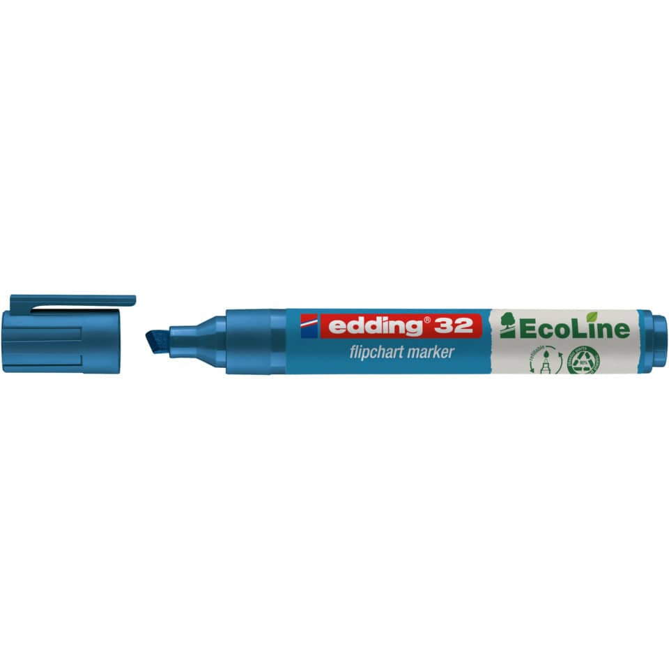 Flipchartmarker 32 EcoLine, 1,5-3mm, Keilspitze, blau EDDING 32-003