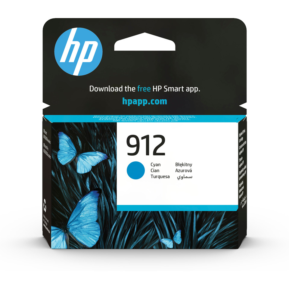 Tintenpatrone, HP 912, Cyan, Pigmenttinte, Druckertintenpatrone