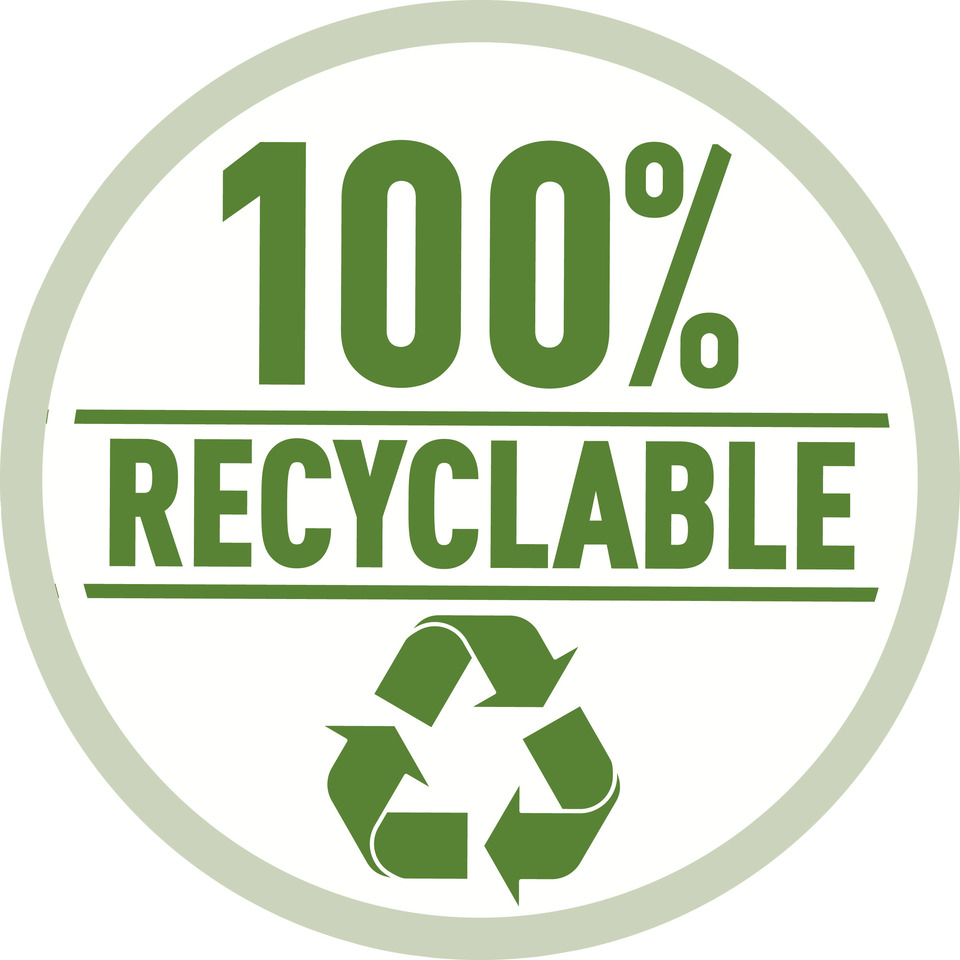 recycling logo, 100 percent, grün, Recycling-Symbol, Kreis-Abzeichen