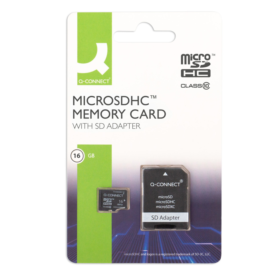 Speicherkarte, MicroSD, SD-Adapter, 16 GB, Speicherkarten-Packung