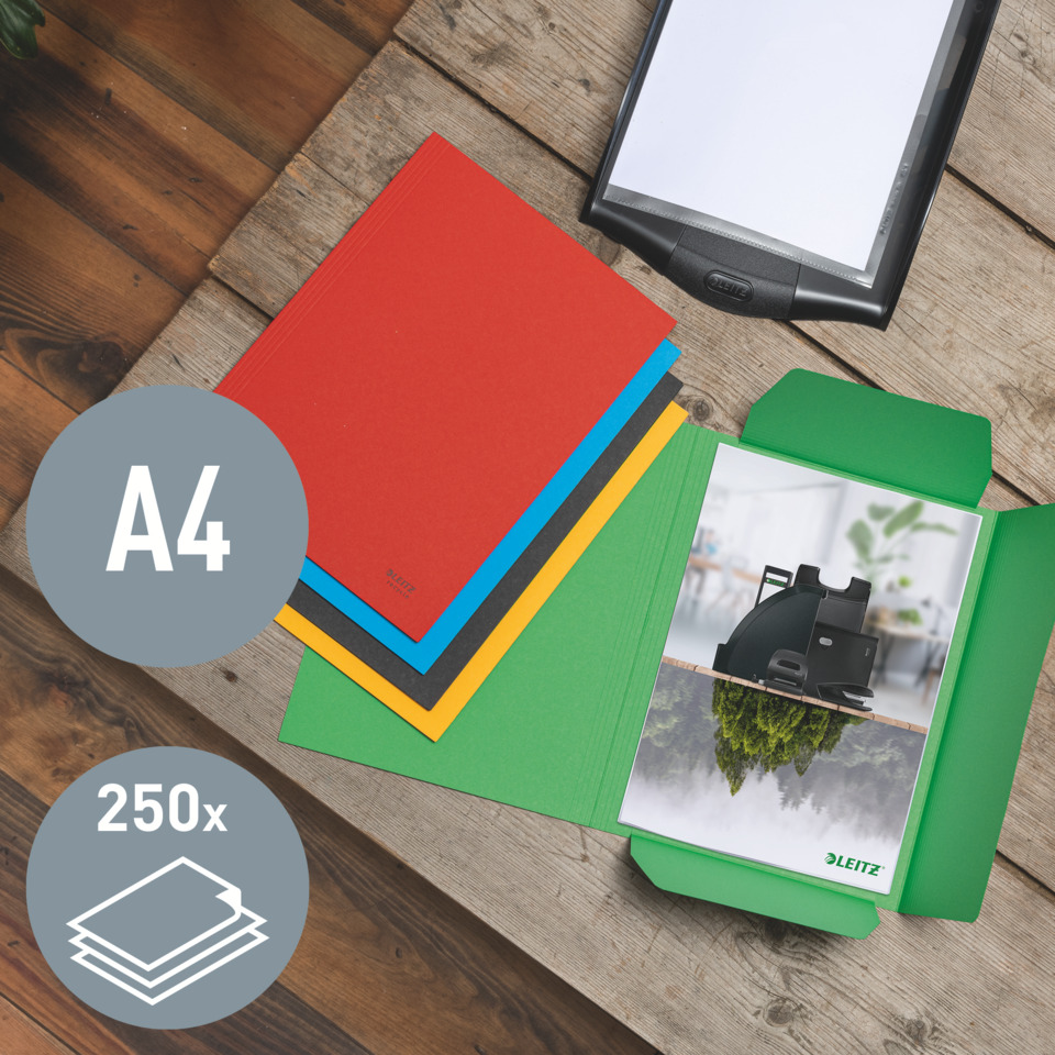 A4, Kopierpapier, Bunte Blätter, Ordner, Büromaterial