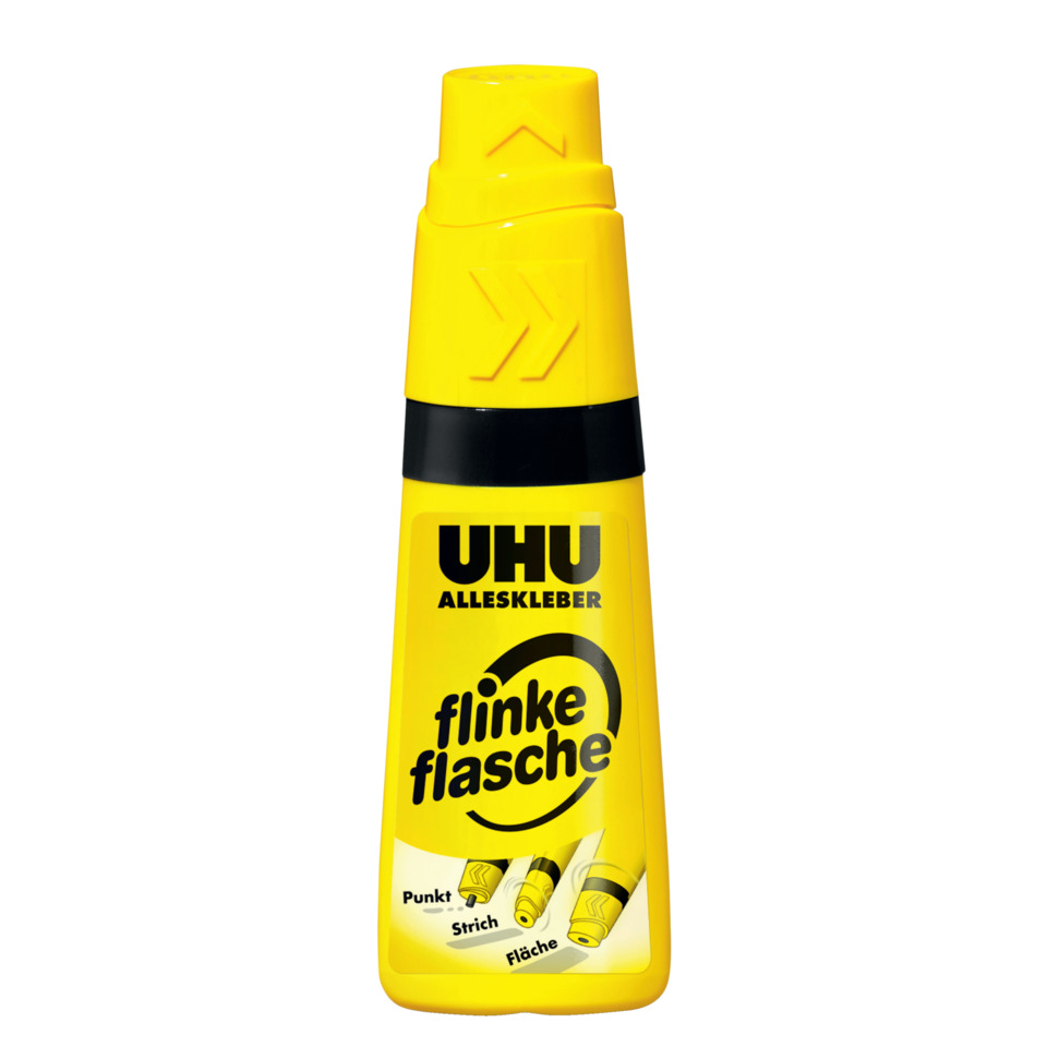 Kleber, Klebstoff, Flasche, Gelb, Haushalt