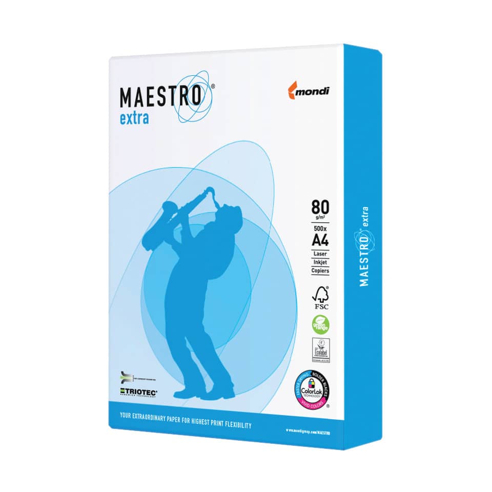 Druckpapier, A4, 80 g/m², Maestro Extra, Kopierpapier