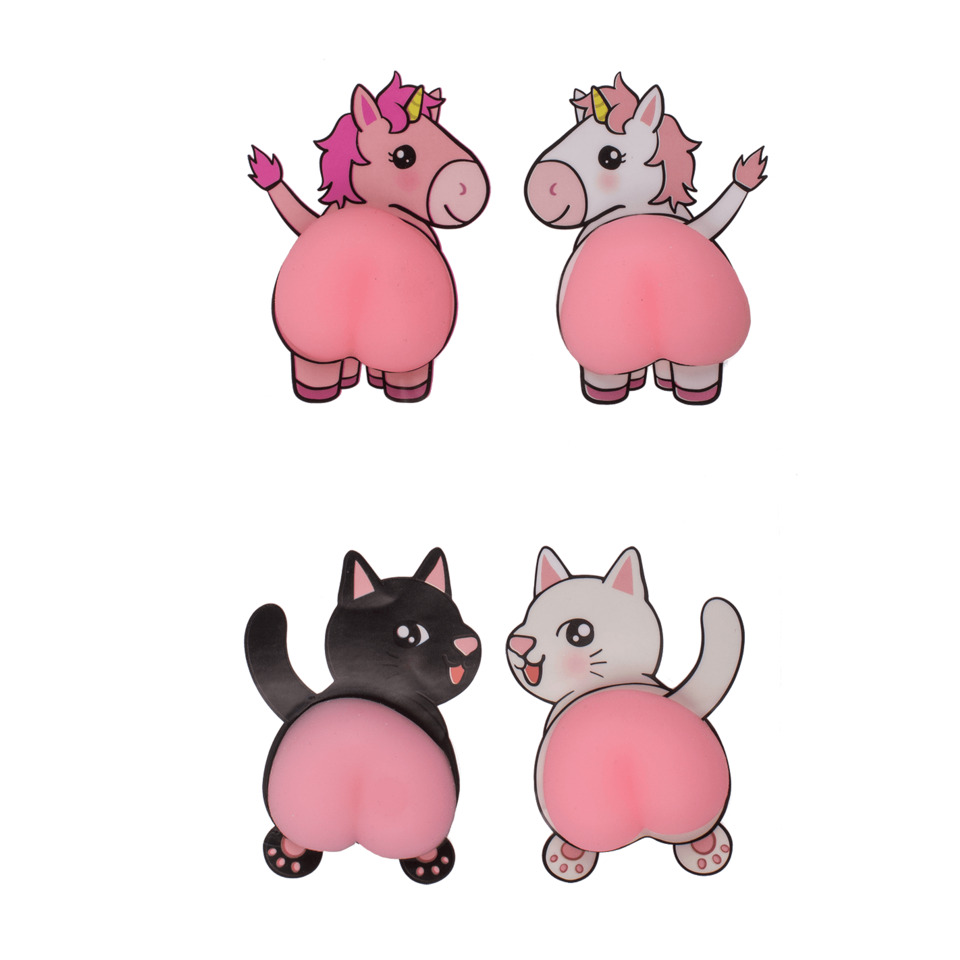 Plüsch-Charakter, Pferd, Katze, Runder Po, Pink