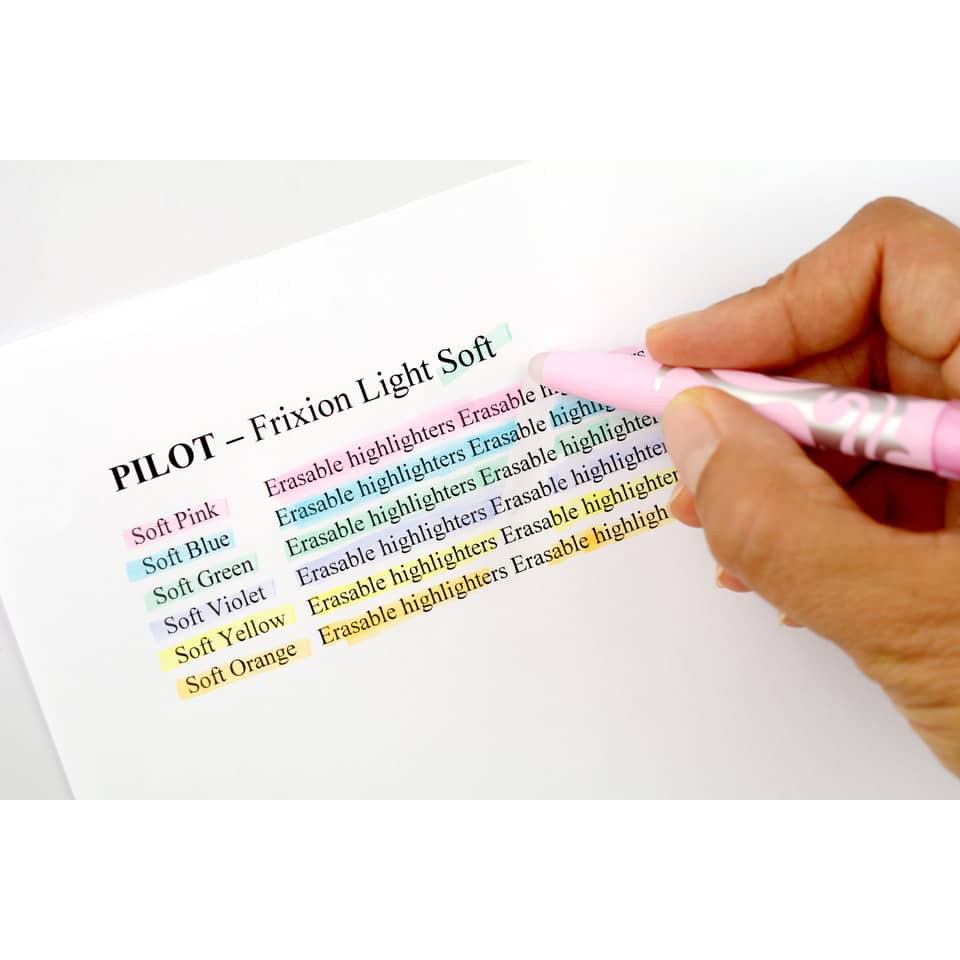 Highlighter, Erasable, Soft Pink, Soft Blue, Coloured markers