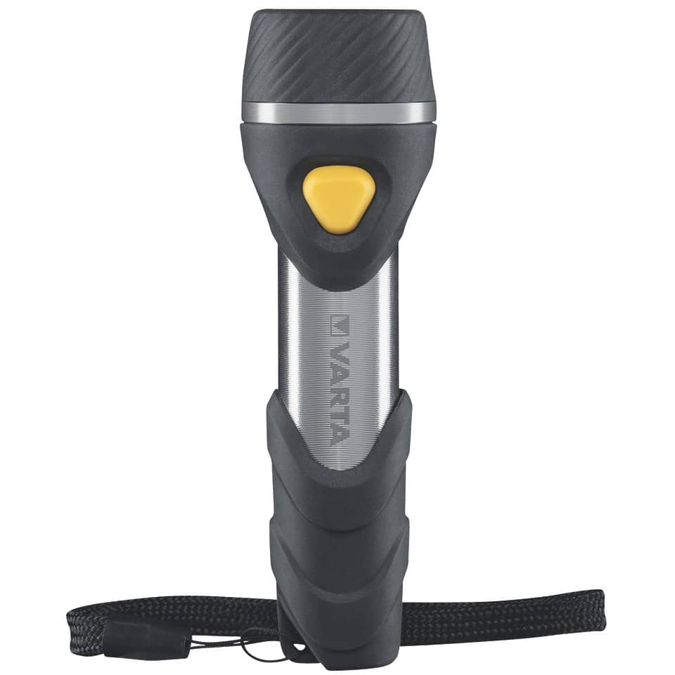 Taschenlampe, LED, Stablampe, Gehäuse Edelstahl, Trageband