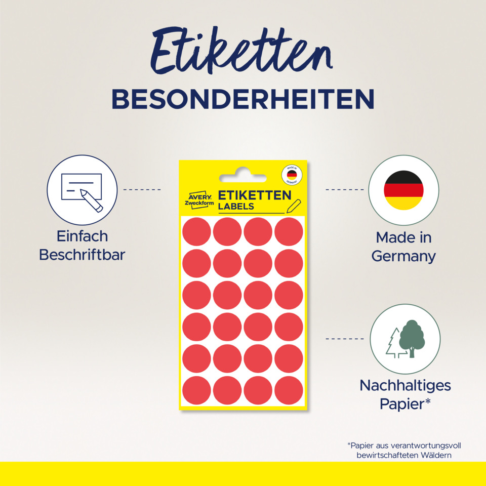 Etiketten, Labels, Made in Germany, Nachhaltiges Papier, Drucketiketten
