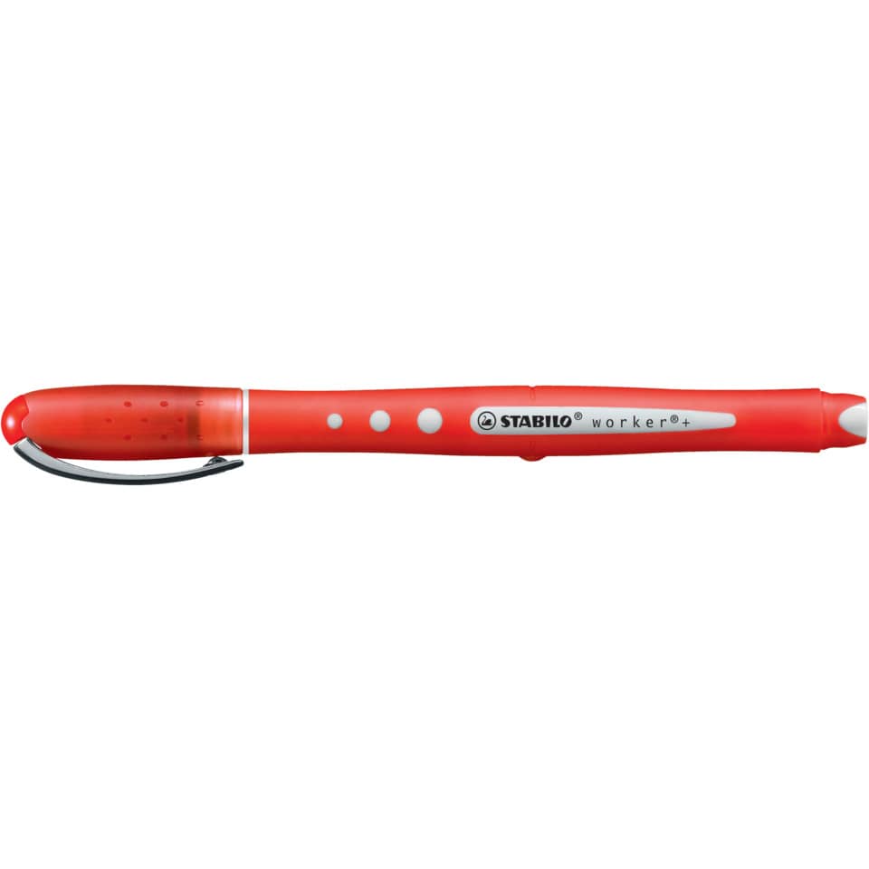 Kugelschreiber, Gevierte Kugel, Rot, Clip, Markierung