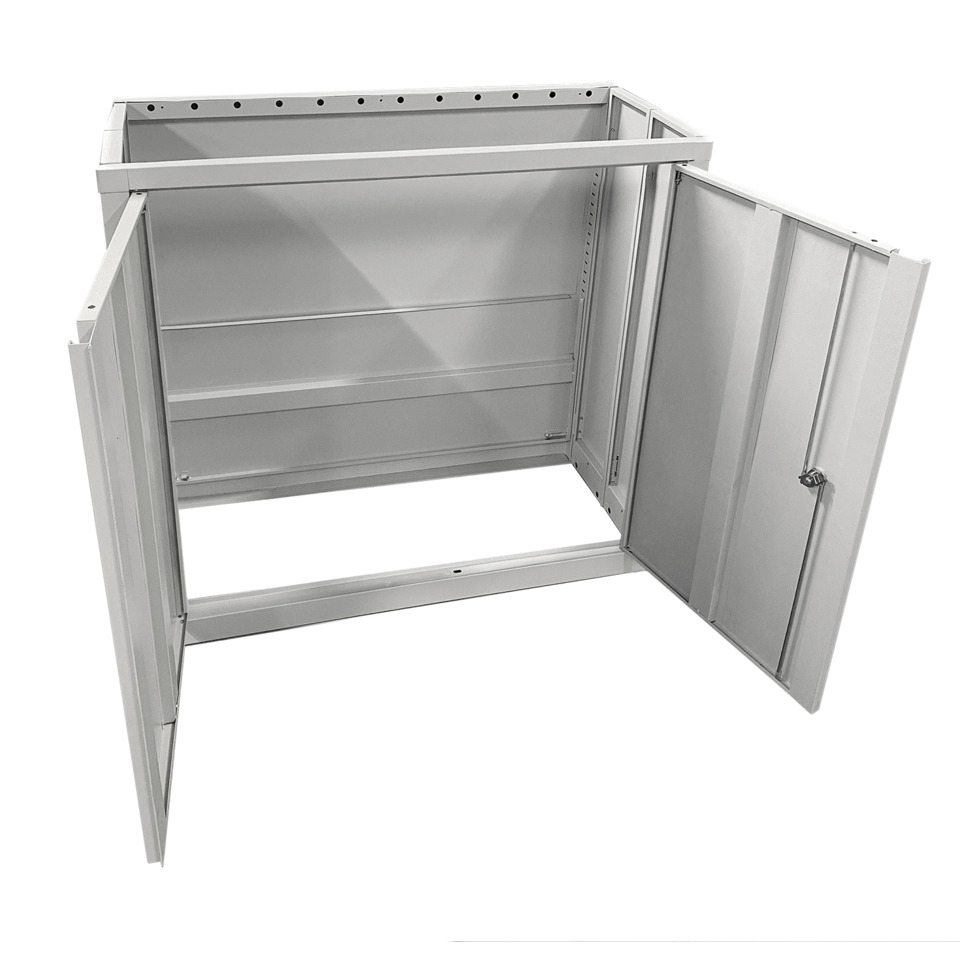Schrank, Metall, Schwarz, Schiebe-/Lagerregal, Schiebetür