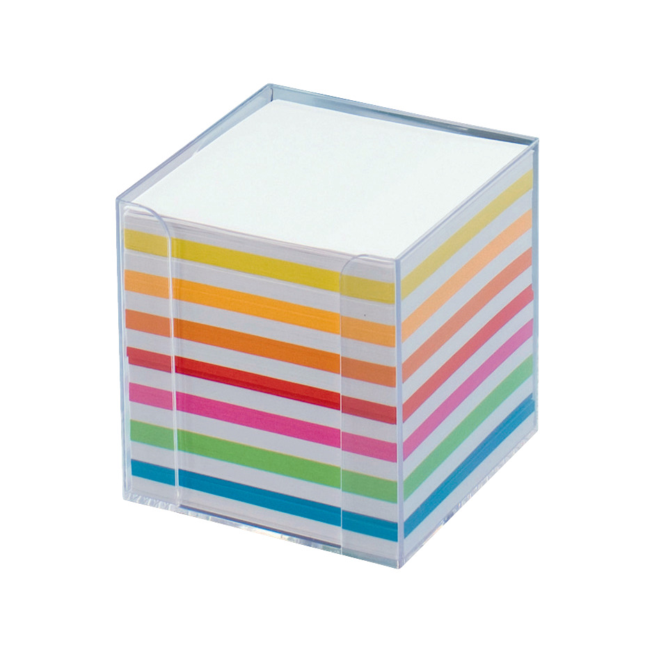 Notizblock, Sticky Notes, Mehrfarbig, Quader, Schachtel