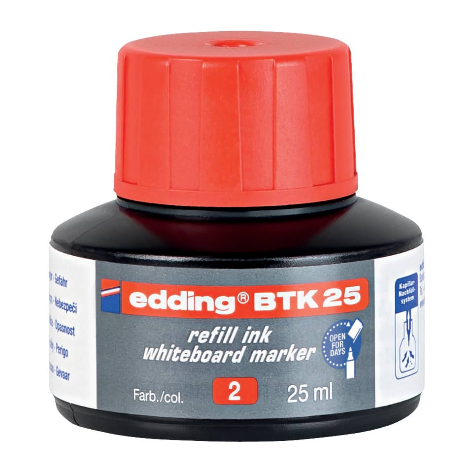 Nachfülltinte BTK 25, Whiteboardmarker, 25 ml, rot EDDING 4-BTK25002