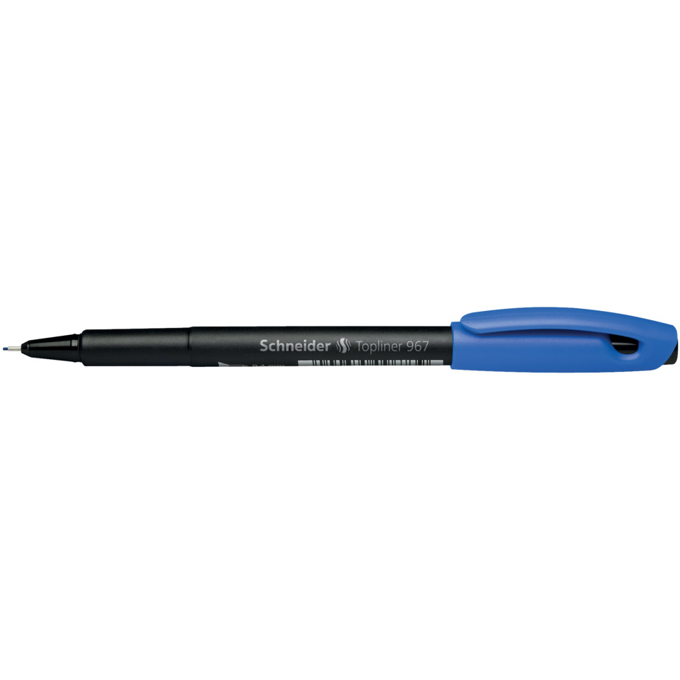 Ballpoint, Stift, blauer Clip, schwarzer Körper, Topliner 967