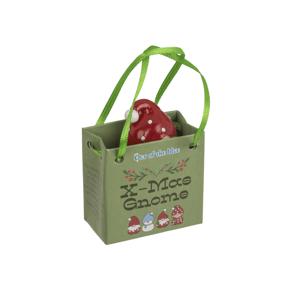 mini bag, grüner tasche, gnom, roter pilz, out of the blue