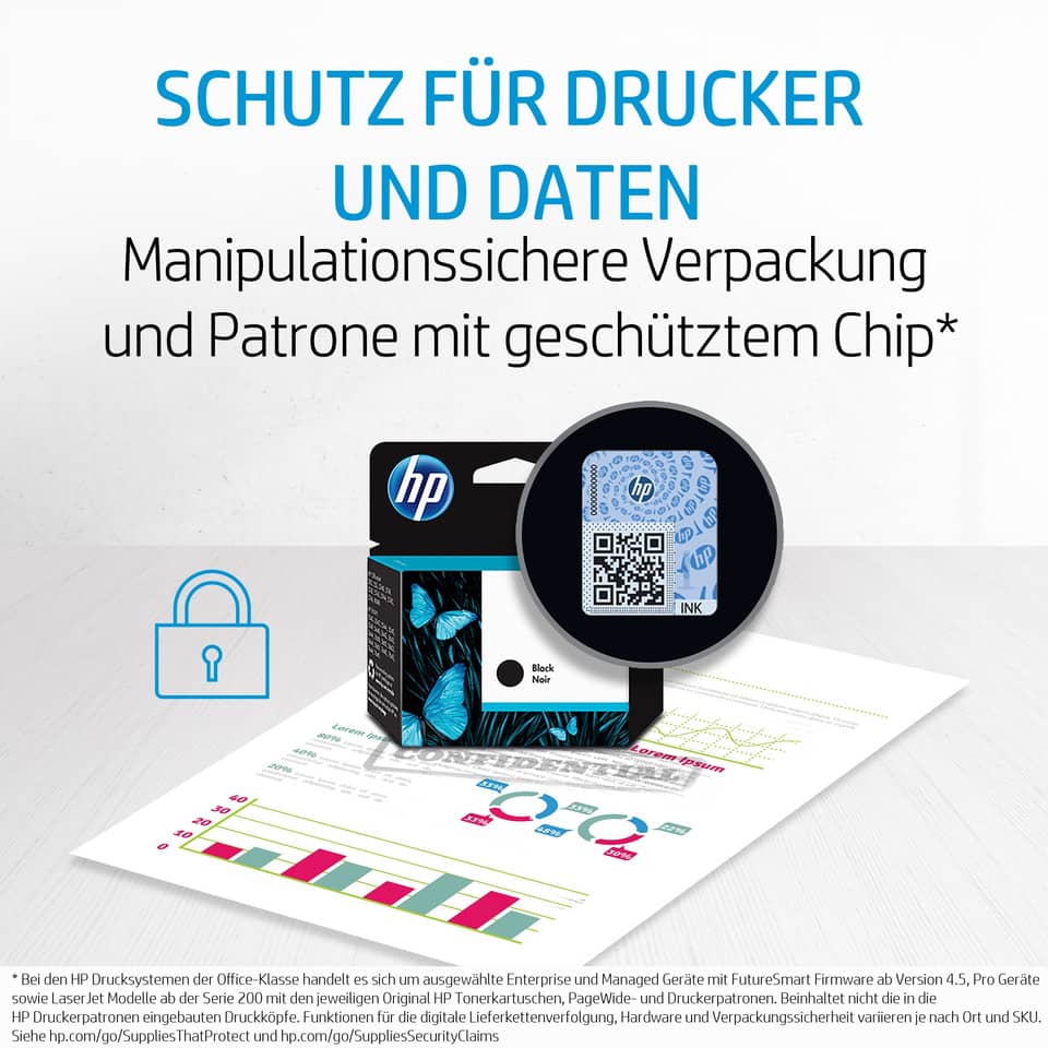 druckerpatrone, tintenpatrone, HP, schwarz, verpackungstag