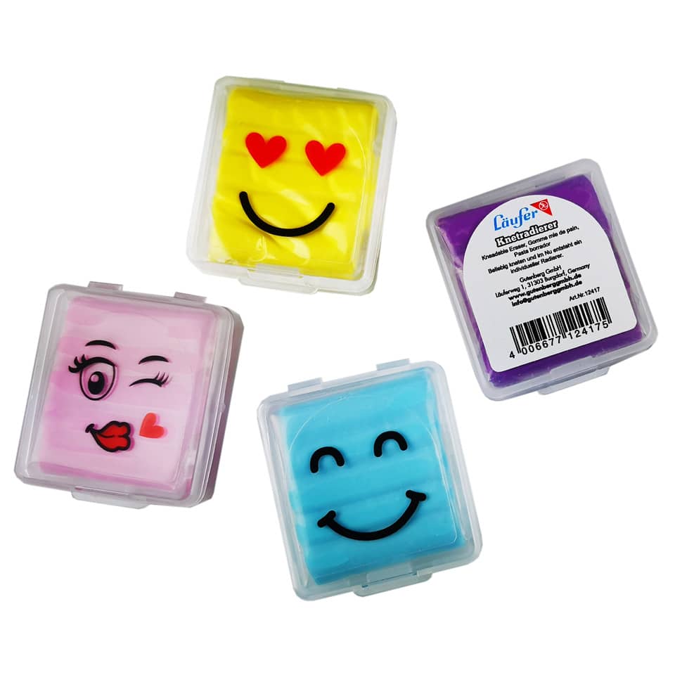 emojis, Gesichtsemoticons, bunte Knetmasse, Knete, Smileys