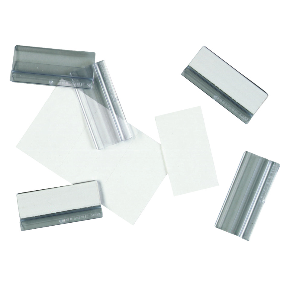 Reiter für Sichttafel, SHERPA® Sichttafeln, 58 mm, transparent, 10 Stück DURABLE 5609 19 Aluminium