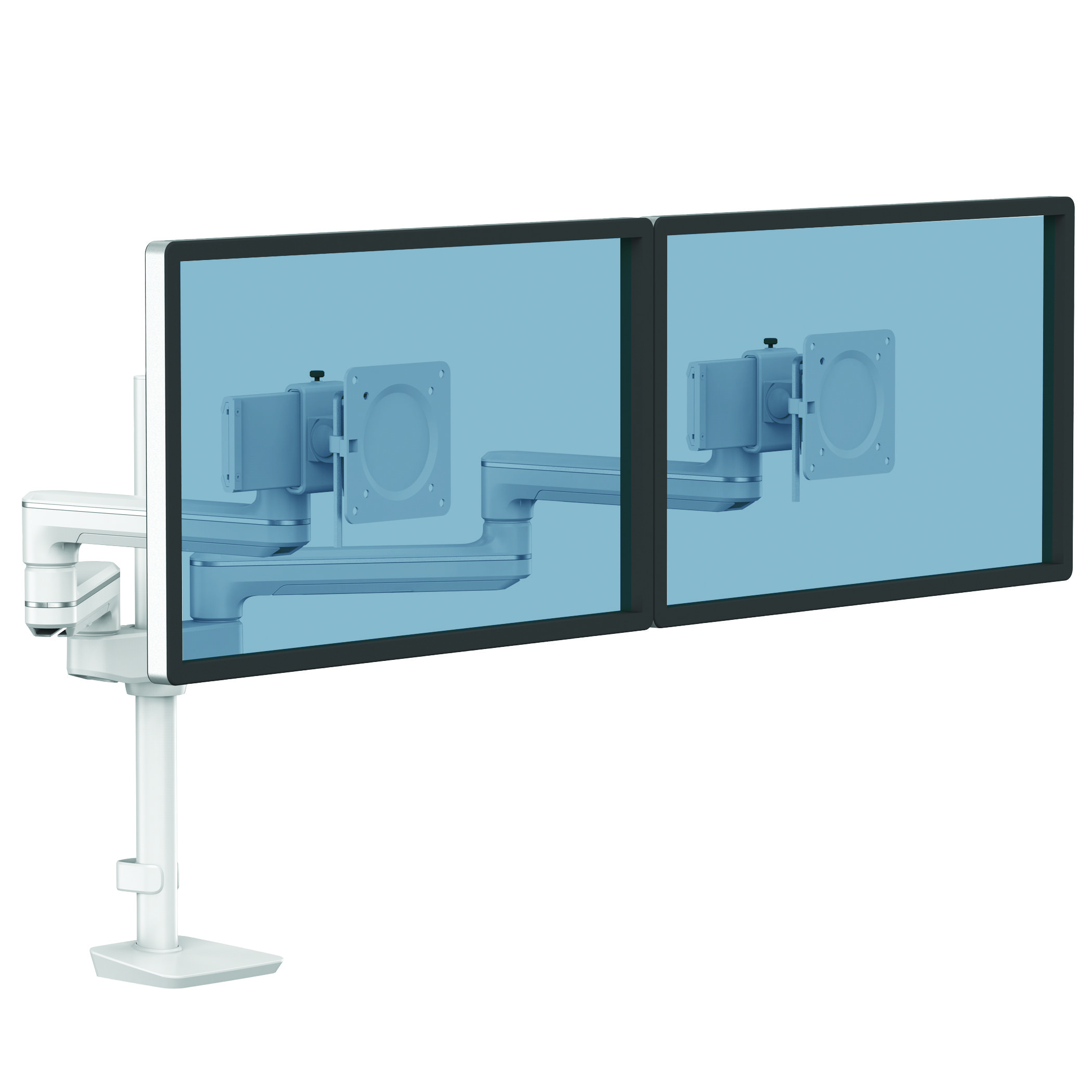 Tallo Modular™ Doppel Monitorarm 2FFS, weiß
