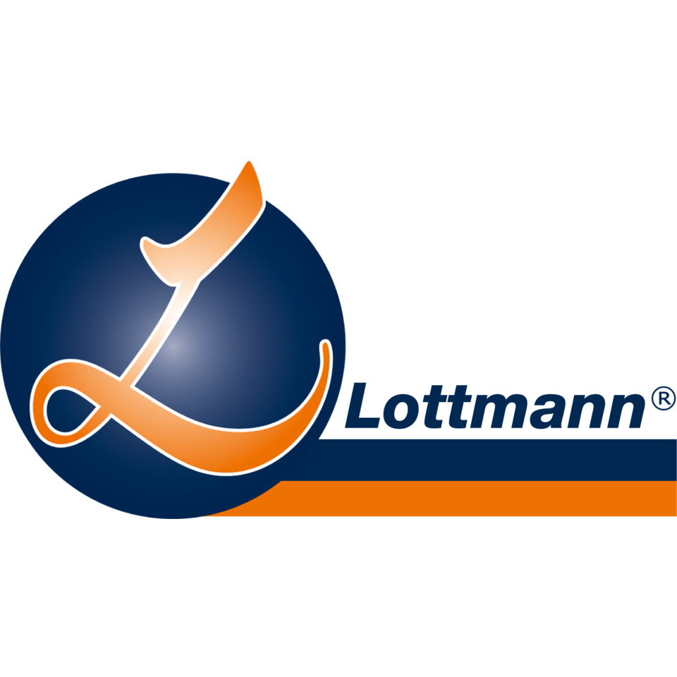 logo, marke, Lottmann, orange, blau