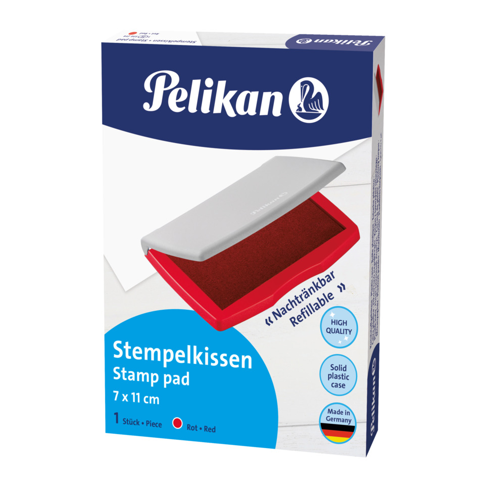 Stempel, Stempelkissen, Stempelabdruck, Rot, 7 x 11 cm