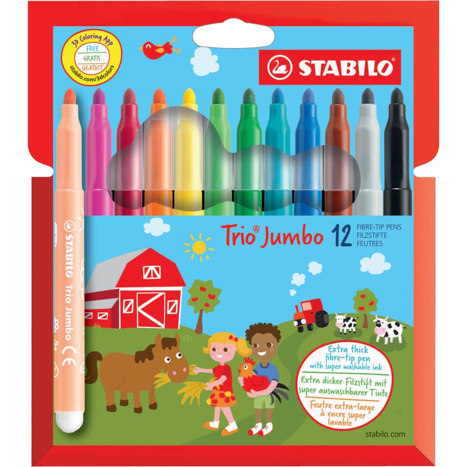 Wachsmalkreiden, Buntstifte, 12er Set, Filzstifte, Kinderzeichnung