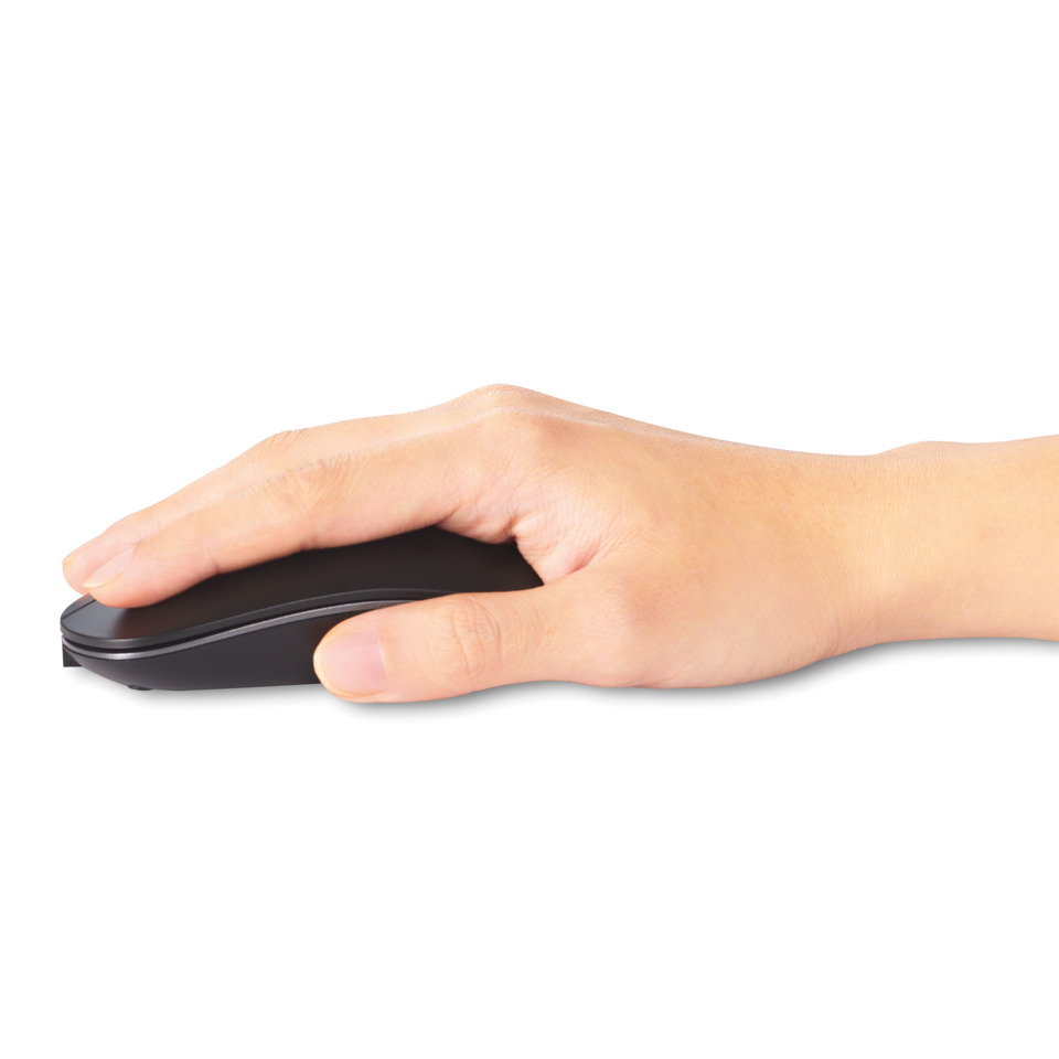 Maustyp, Drahtlos, Ergonomisch, Schwarz, Handgerät
