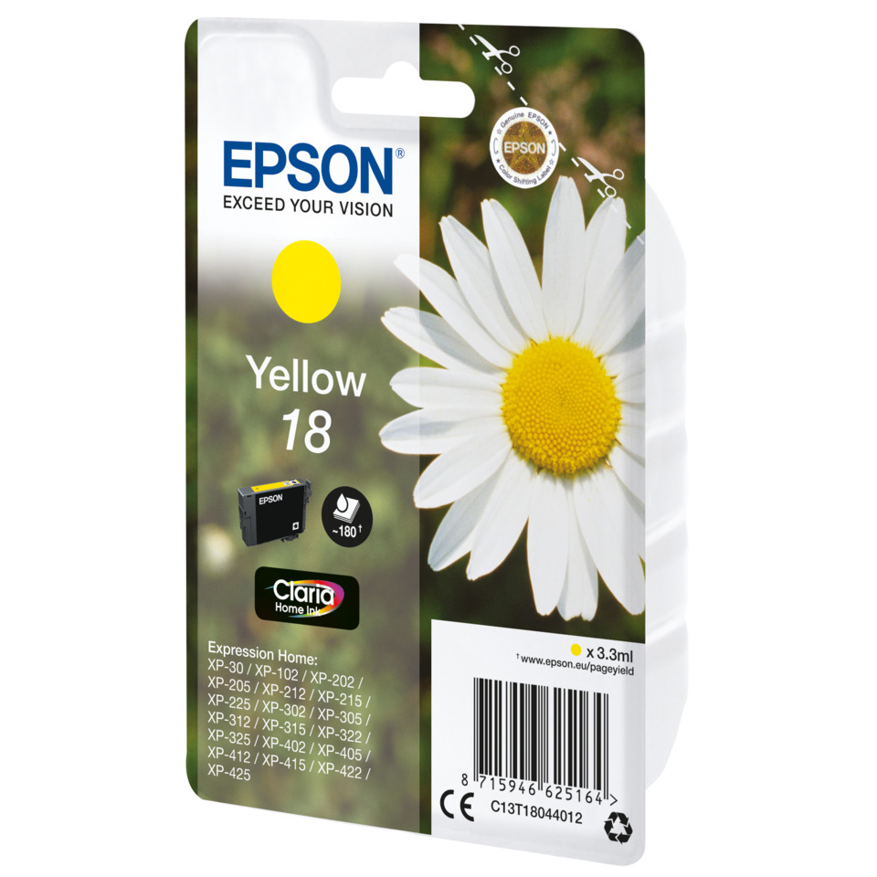 gelb, blume, tintenpatrone, epson, kartusche
