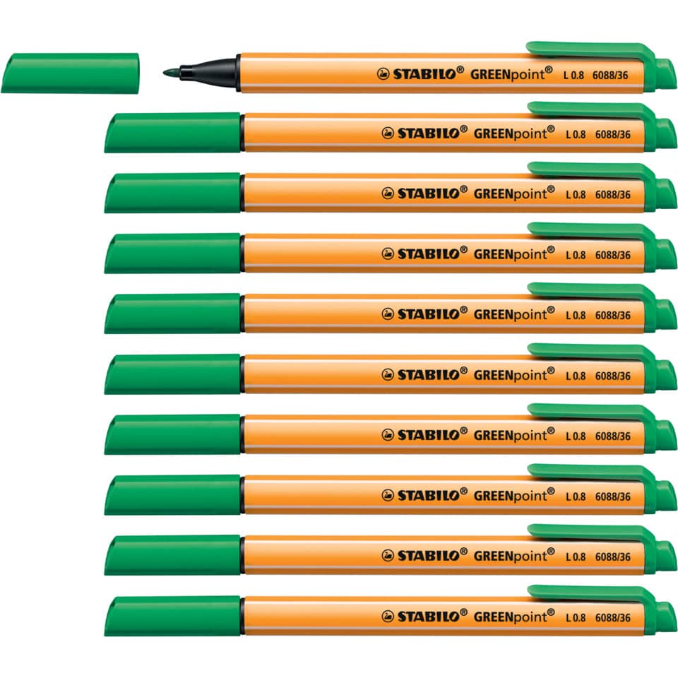 Marker, Permanent marker, Greenpoint, Orange body, Chisel tip