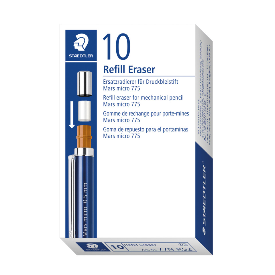 Refill Eraser, Mechanical pencil accessory, Mars micro 0.5 mm, Eraser refill, Packaged eraser