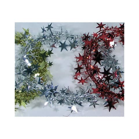Dekodraht Sterne, 2,7m silber  14682