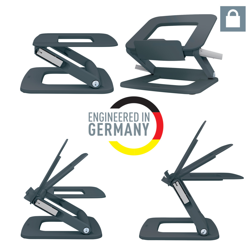Schreibtischlampe, Clamp-lampe, Deko-Lampe, metallisch, dunkelgrau