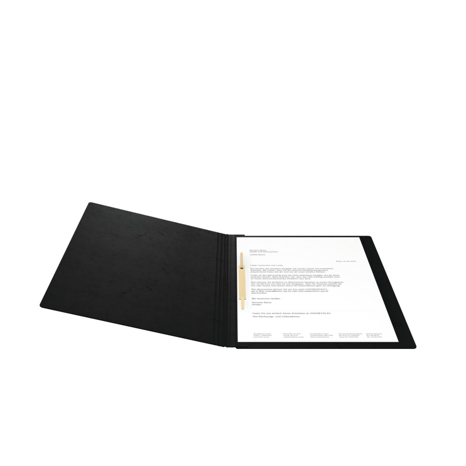 Ordner, Ringbuch, Acetat, Schwarz, Beschriftungslasche