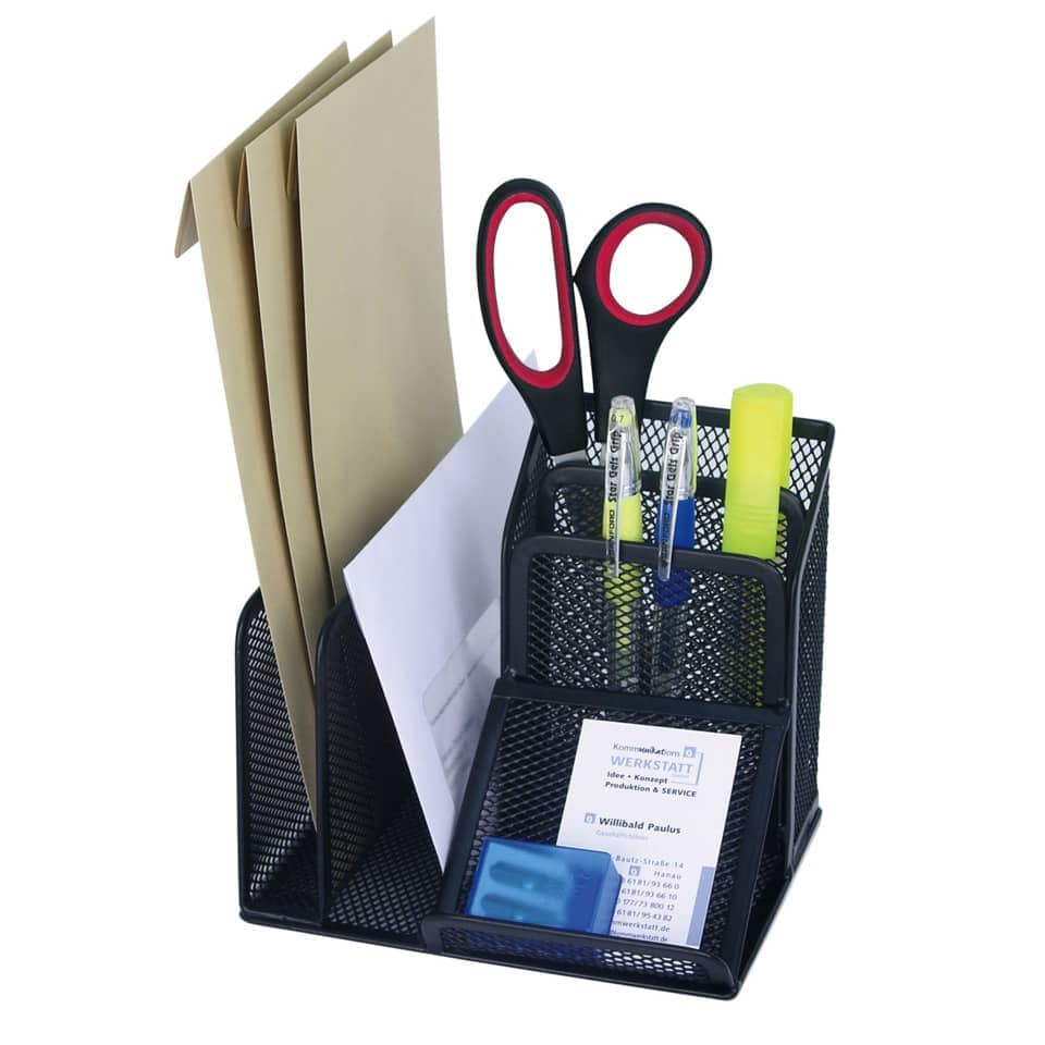 Schreibtischorganizer, Schreibtischzubehör, Stiftedose, Briefpapier, Papierschachtel