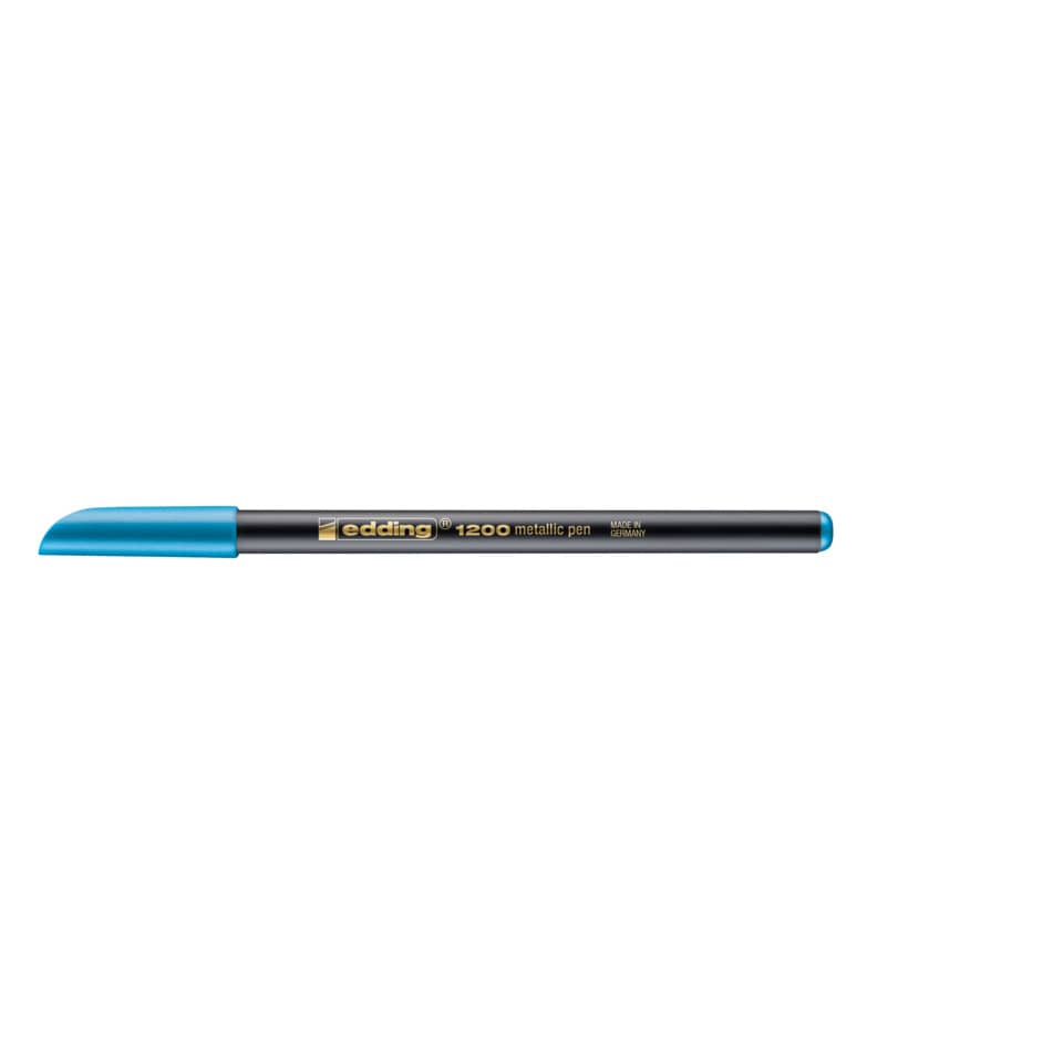 liner, pen, blau, metallisch, zeichnen