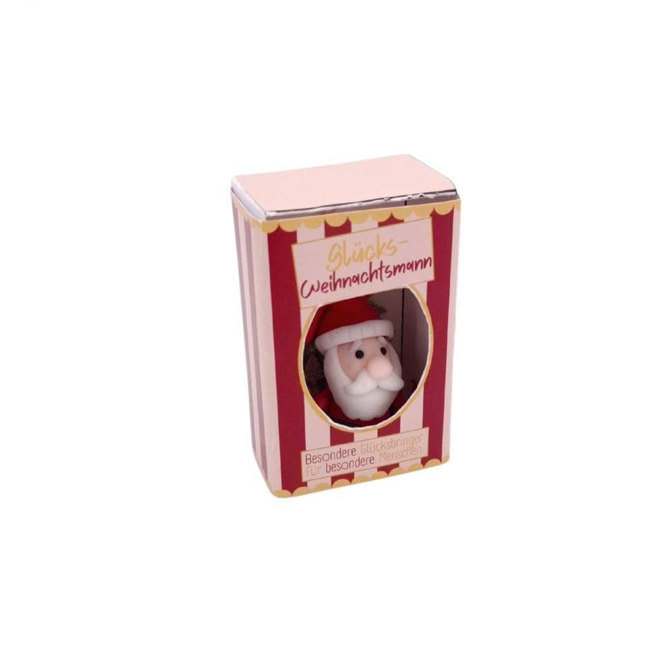 Weihnachtsmann, Kleines Geschenk, Miniaturfigur, Rot, Schmuckverpackung