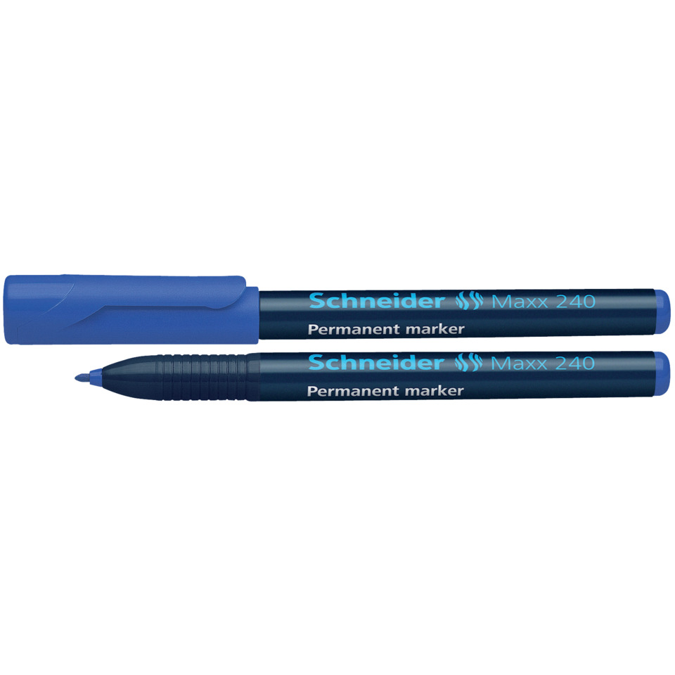 Permanentmarker, Marker, Blau, Feinspitze, Schneider Maxx 240