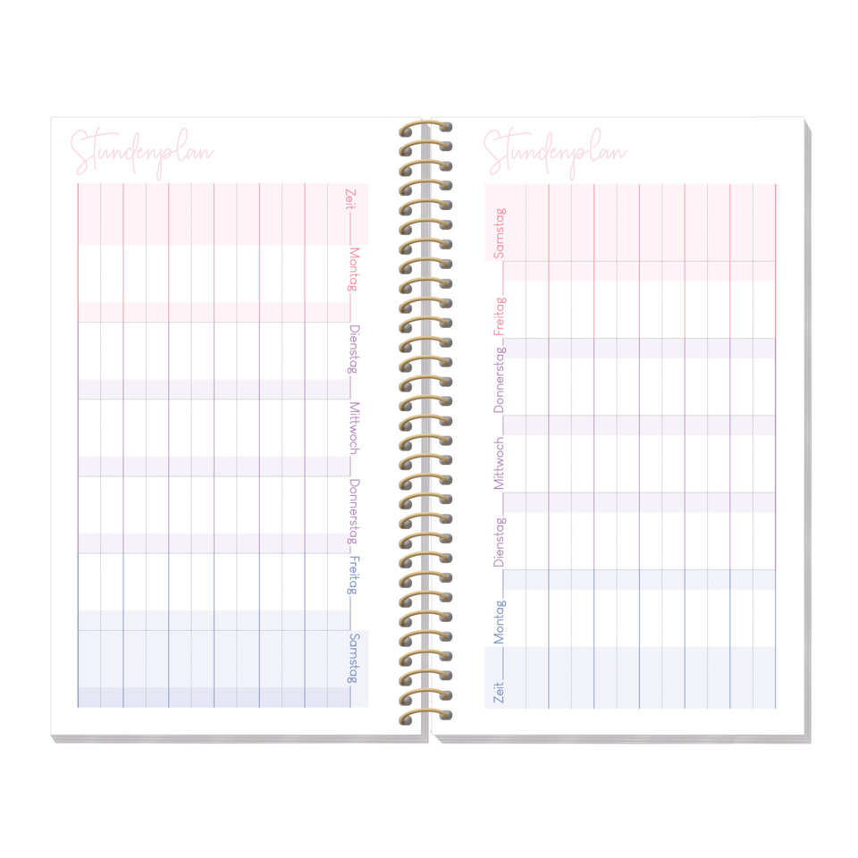 Terminplaner, Spiralbuch, Wochenplan, Kalender, Notizbuch