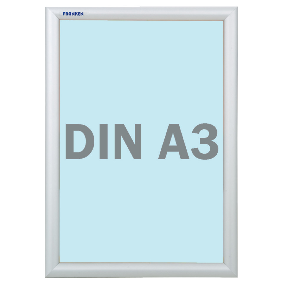 poster, DIN A3, Rahmen, hellblau, Ausstellungsfläche