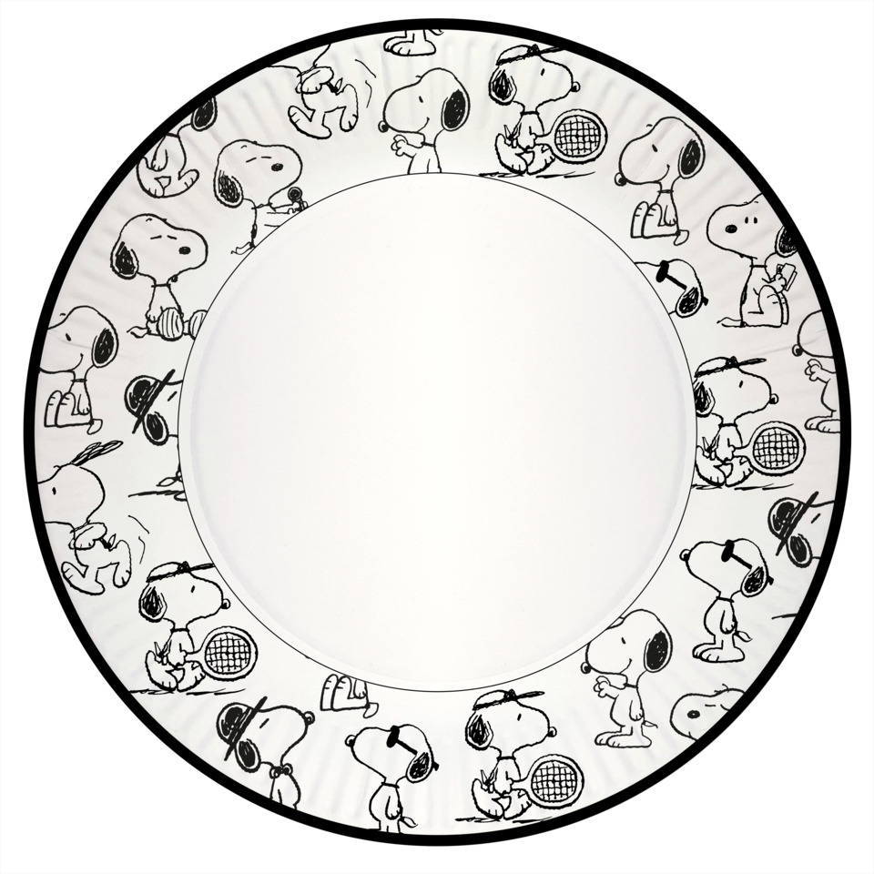 Kinderplatte, Schale, Peanuts-Design, Rundteller, Snoopy