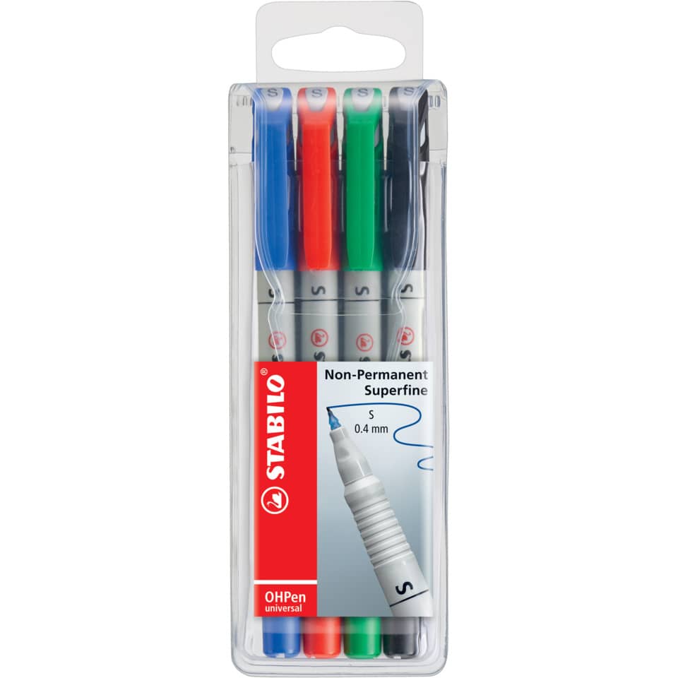 Marker, Fineliner, Motif, 4 Farben, Sichtbar