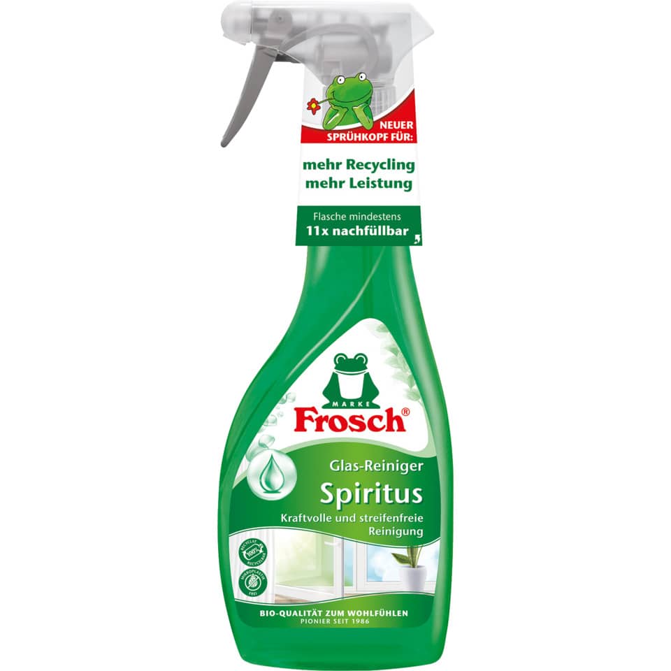 Glasreiniger, Spiritus, Reiniger, Spray, Frosch