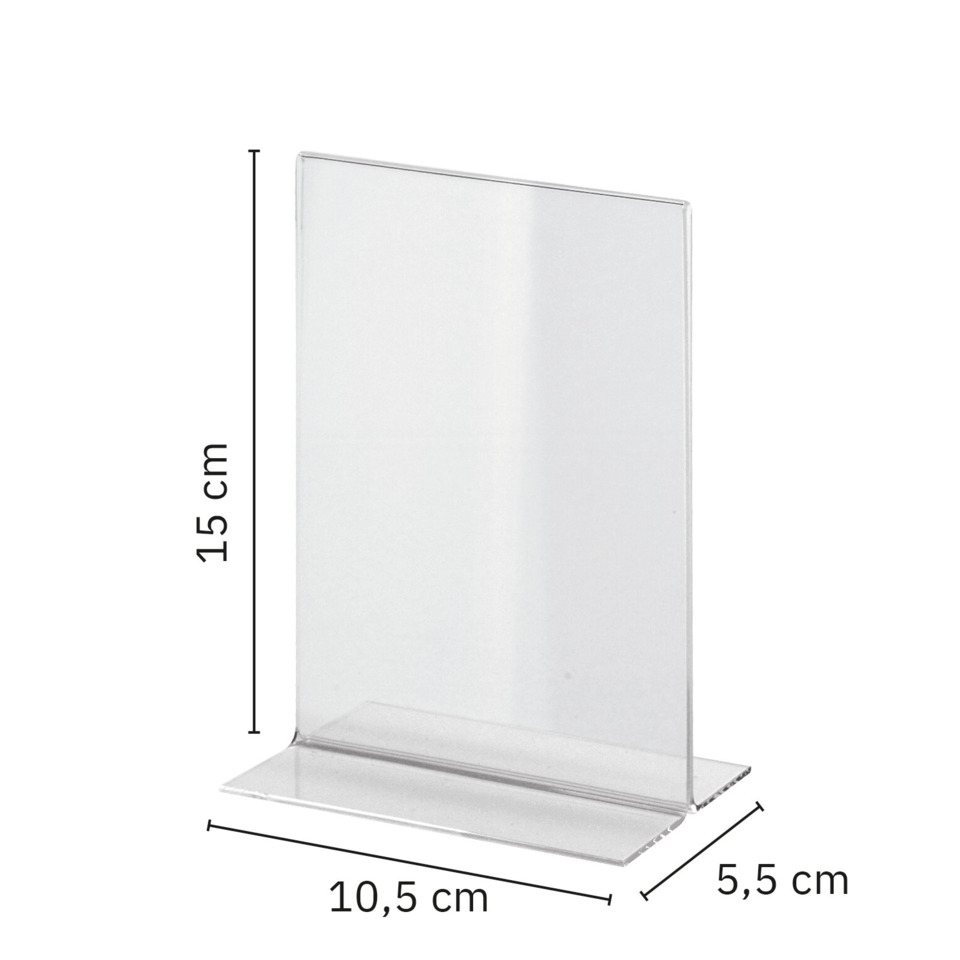 Plattenhalter, Schilderständer, Displayhalter, Transparent, Acrylglas