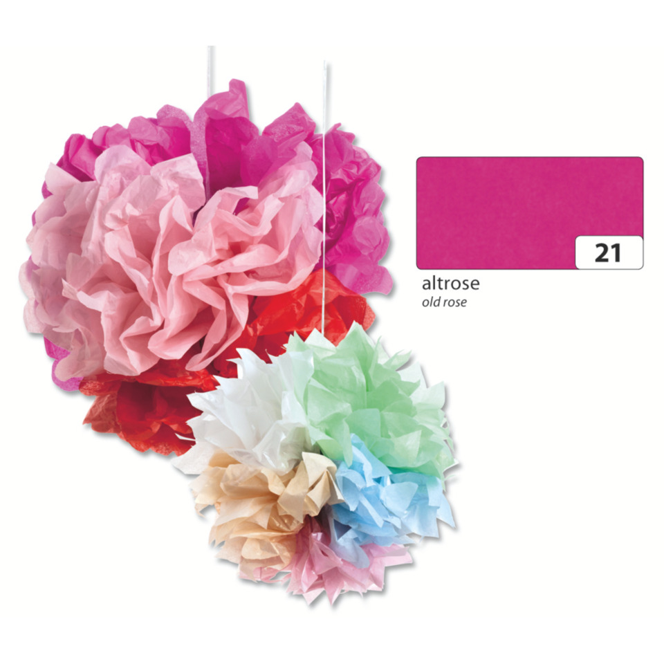Paper-Pompons, Dekorationsgirlanden, Pink-Pompons, buntes Tissue, organische Partydeko