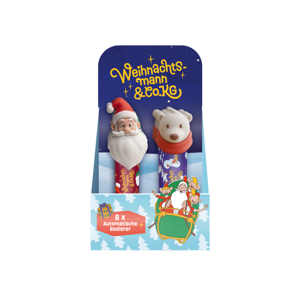 Weihnachtsmann, Schneemann, Räucherstäbchen?, Verpackung, 8x automatische Räder