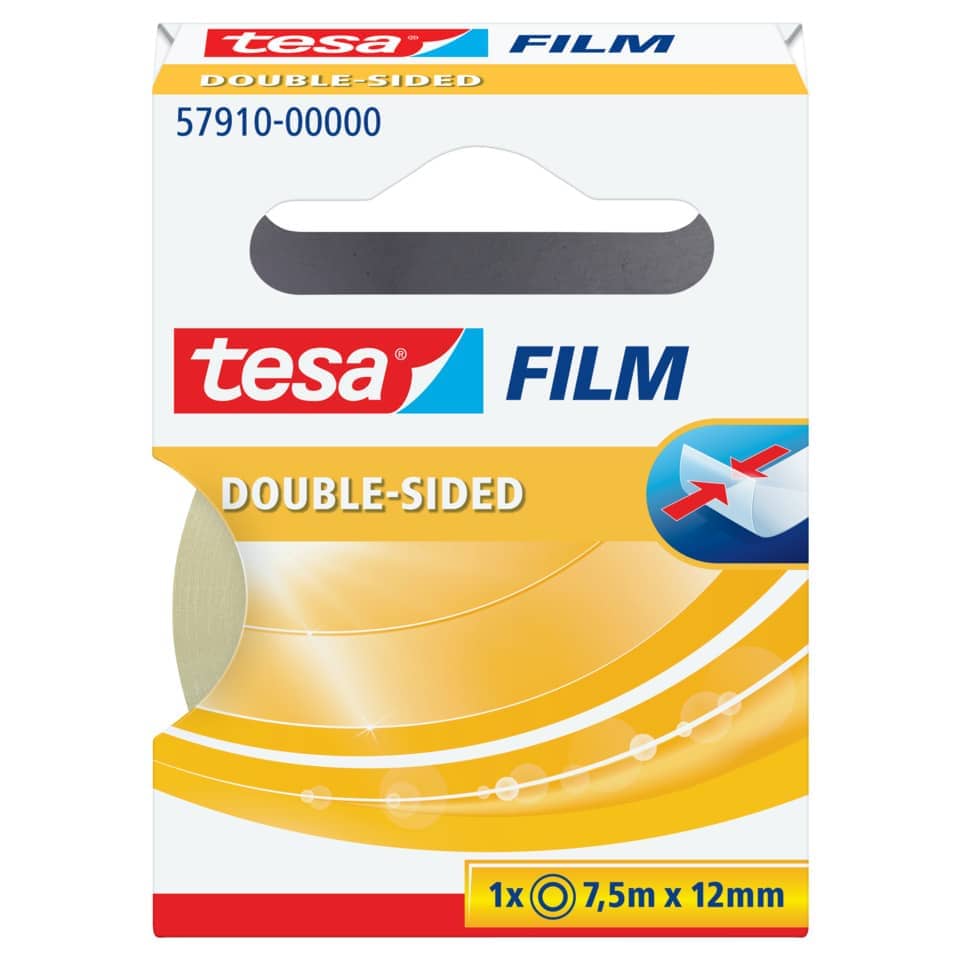 Tesa Film, Folie, Doppelseitig, Klebeband, 7,5m x 12mm