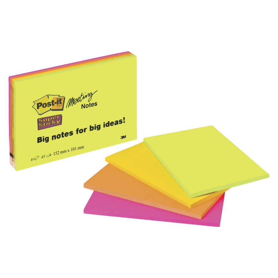 Post-it Notizen, Notizzettel, Neonfarben, Notizblock, Sticky Notes