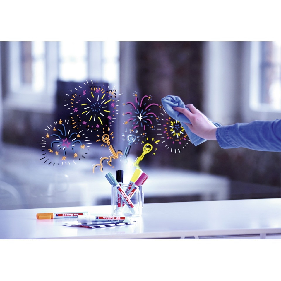 Marker, Markers, Glasmarker, Kunstmarker, Feuerwerk-Illustration
