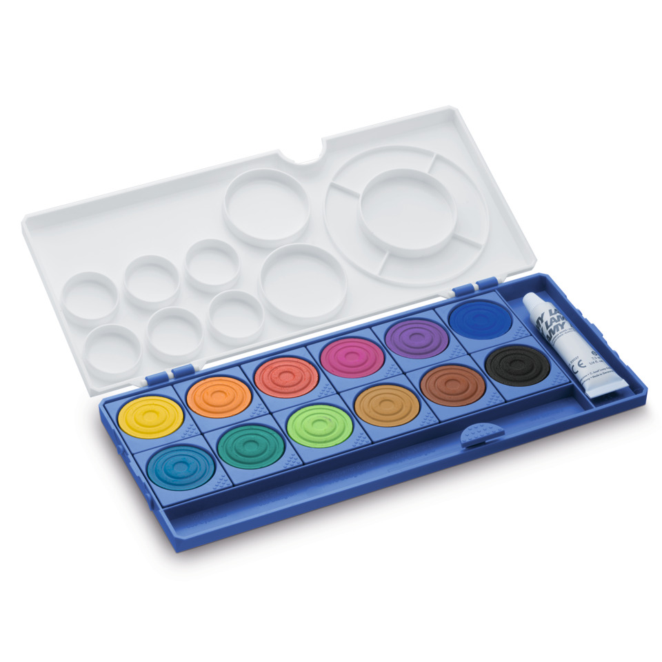 Aquarellfarben, Wassermalfarben, Malset, Malfarben, Pinselset