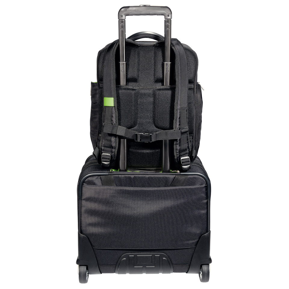 Rollkoffer, Trolley, Rucksack, Gepäckwagen, Schwarz, roll-aboard, trolley, reiskoffer, rucksack, mit-Rollen
