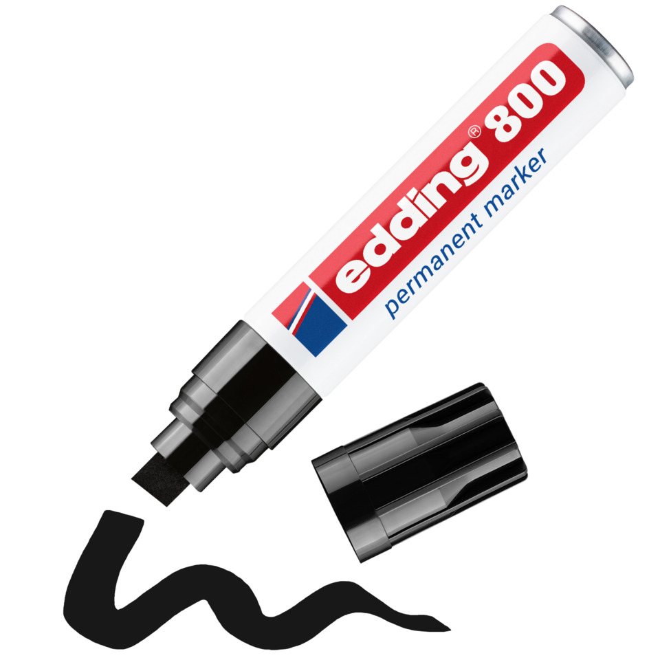Permanentmarker, Whiteboardmarker, Schwarze Tinte, Markerstift, Deckel ab